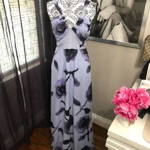 Kensie long lavender silk dress